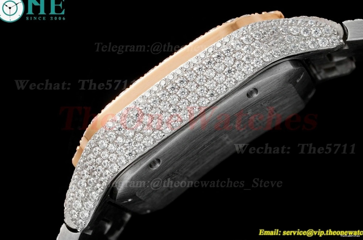 AMG 40mm Mens RG Rmn Dia SS XL MY9015 Santos 100 SS 0415